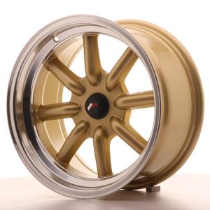 JR Wheels JR19 16x8 ET-20-0 BLANK Gold w/Machined Lip
