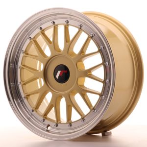 JR Wheels JR23 17x8 ET20-45 BLANK Gold w/Machined Lip