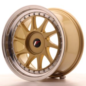 JR Wheels JR26 17x9 ET20-35 BLANK Gold w/Machined Lip