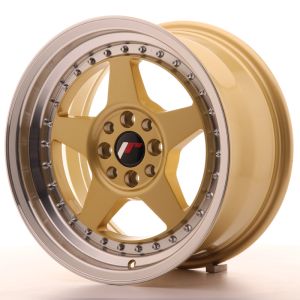 JR Wheels JR6 16x8 ET30 4x100/114 Gold w/Machined Lip
