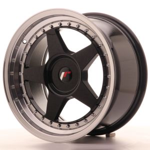 JR Wheels JR6 17x9 ET20-35 BLANK Gloss Black w/Machined