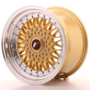JR Wheels JR9 16x9 ET20 BLANK Gold w/Machined Lip